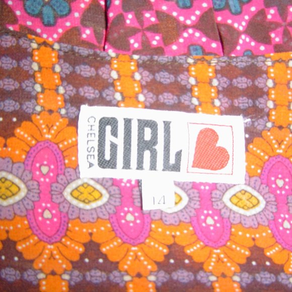 CHELSEA GIRL CHIFFON PRINT HUGE SLEEVES DRESS LARGE - Picture 3 of 5